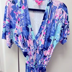 Lilly Pulitzer giraffe park maliah jumpsuit S